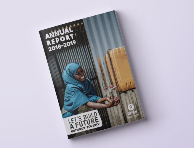 Portada de la Memoria de Oxfam-Intermón 2018-19