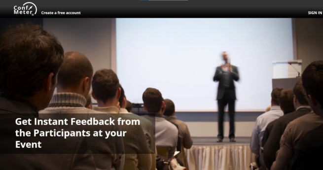 Banner de la página de inicio de la web confmeter.com