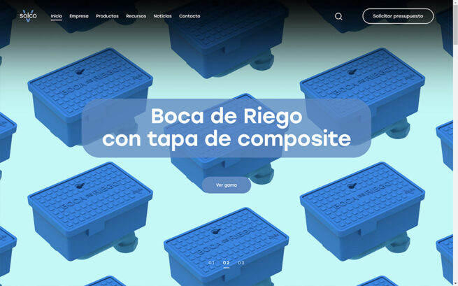 solcov.com website, home